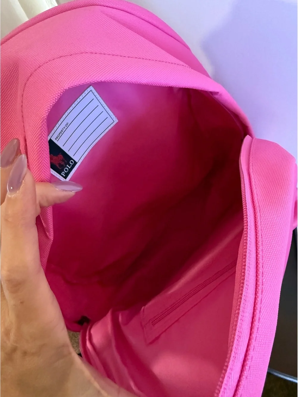 Polo Ralph Lauren Pink Baja Backpack Bear Embroidered NWT